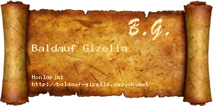 Baldauf Gizella névjegykártya