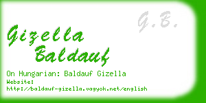 gizella baldauf business card